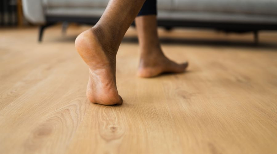 Woman walking on floor